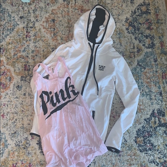 PINK Victoria's Secret Tops - Victoria secret Pink XS hoodie and tank top